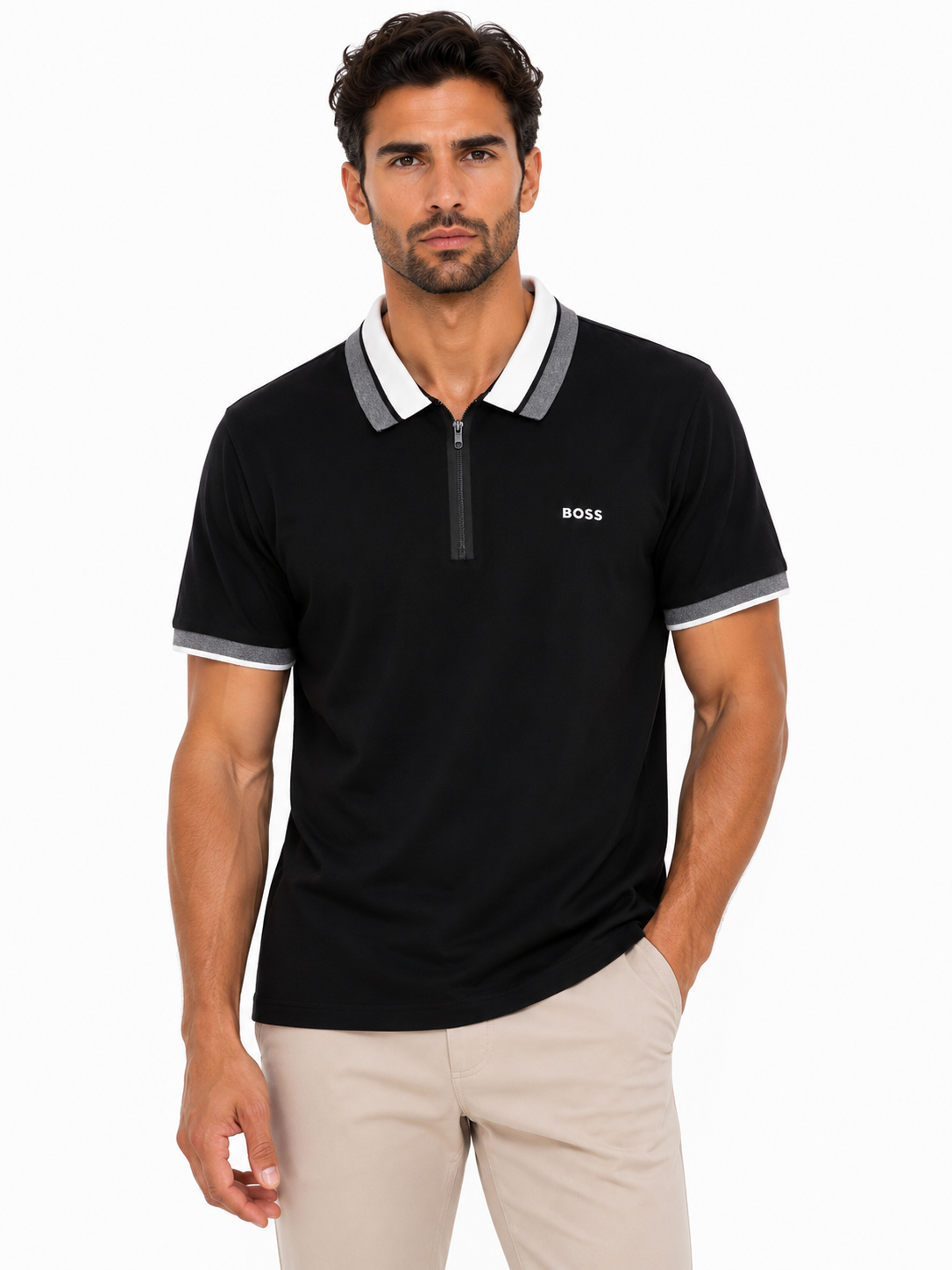 BOSS POLO 10052 black / L