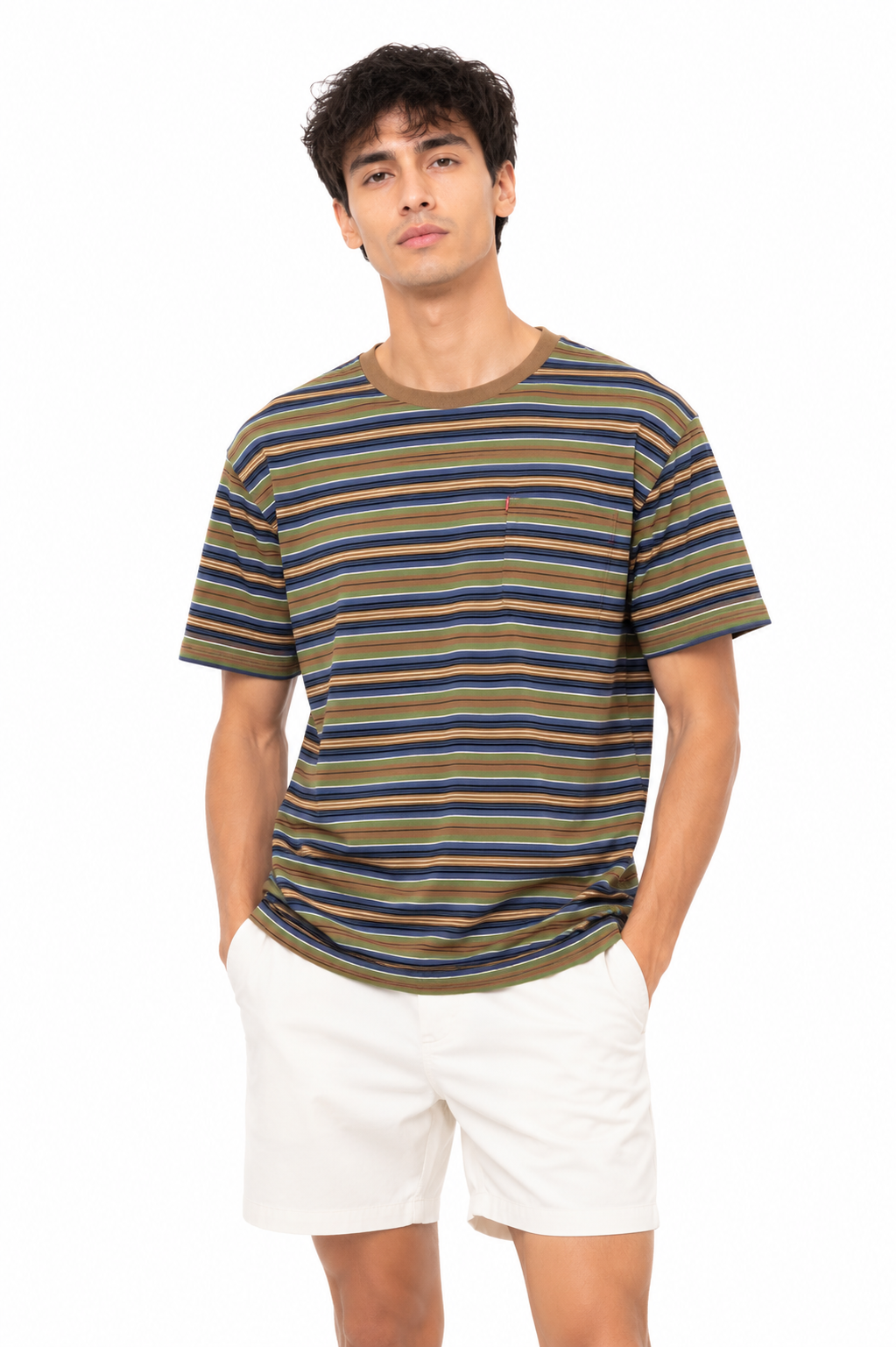 LEVIS T-SHIRT BROWN&MULTI brown&multi / XXL