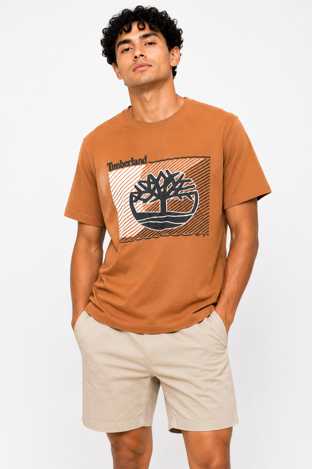 TIMBERLAND T-SHIRT LIGHT BROWN light brown / M