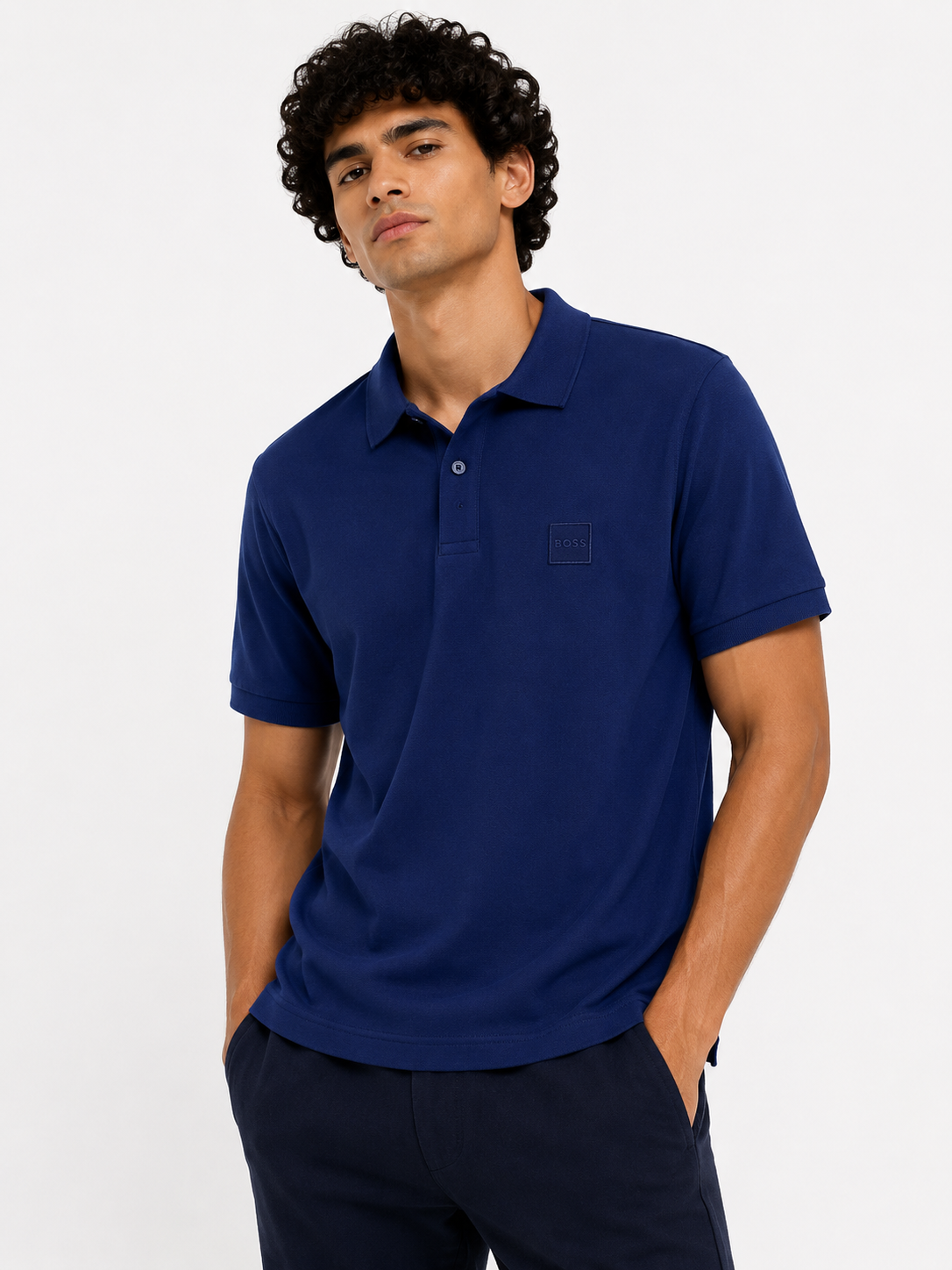 BOSS POLO NAVY navy / M