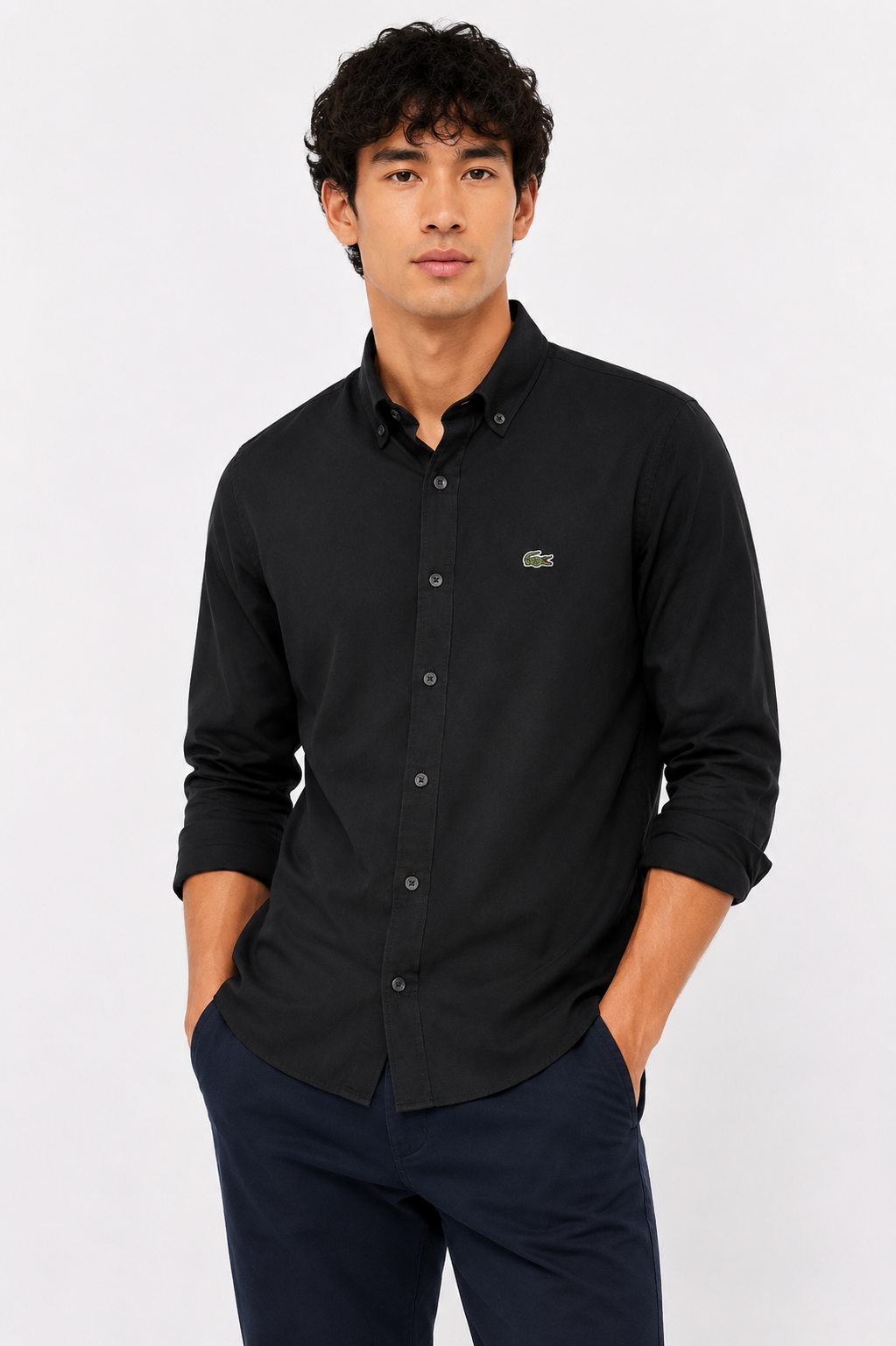 LACOSTE SHIRT BLACK black / S