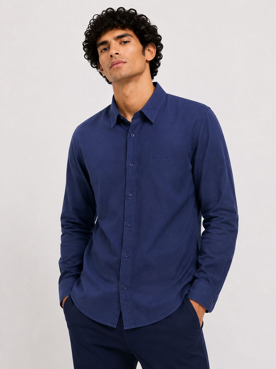 BOSS SHIRT NAVY navy / L