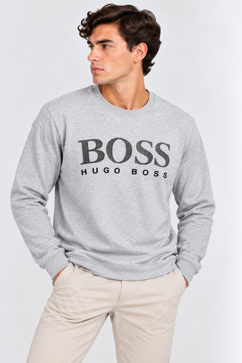 Boss Sweatshirt L.Grey 01 Light Grey Sweatshirt M / Light Grey