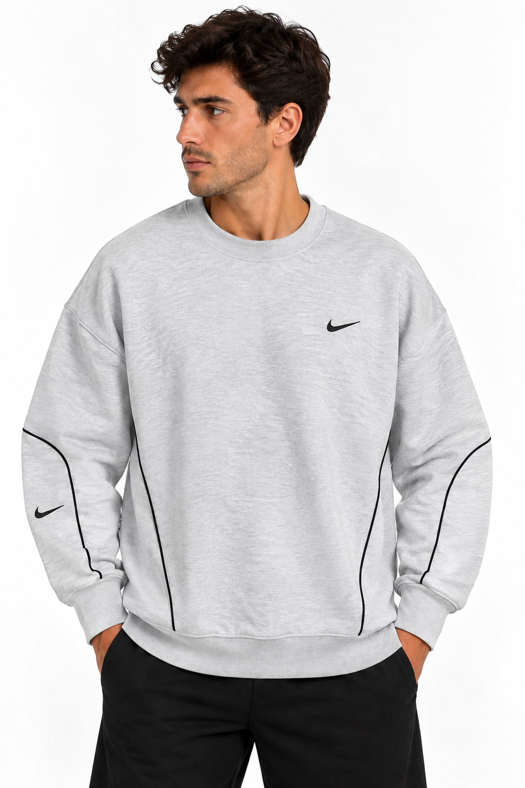 Nike Sweatshirt L.Grey Py102 Light Grey Sweatshirt XXXL / Light Grey