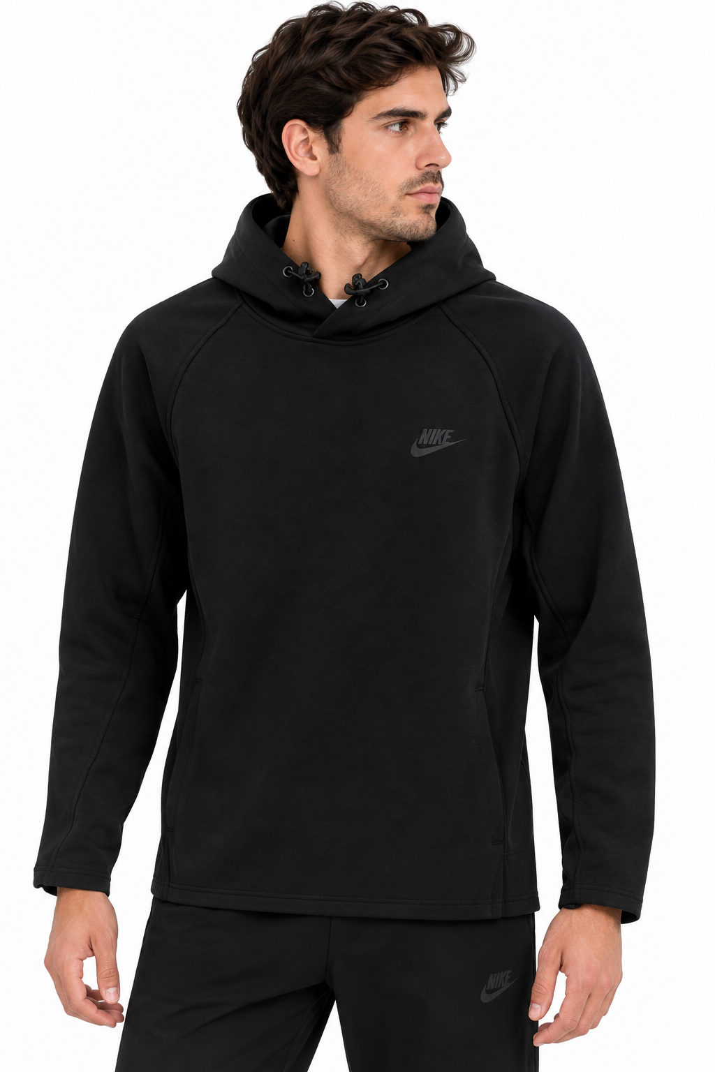 Nike Hoodie Full 17-010 Full Black Hoodie XL / Full Black