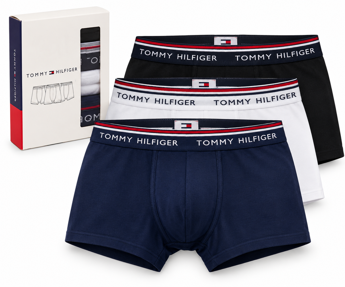 Tommy Hilfiger Boxer White & Navy & Black Boxers XXL / White & Navy & Black