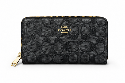 COACH  PORTMONE BLK&GRY 60017 black&grey