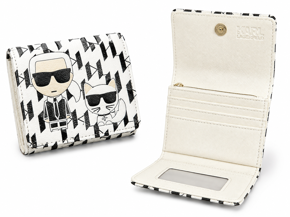 KARL LAGERFELD  PORTMONE 60018-21 WHITE&BLK white&black