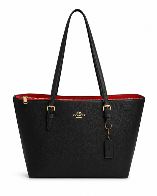 COACH BIG BAG 23105P BLK&RED black&red