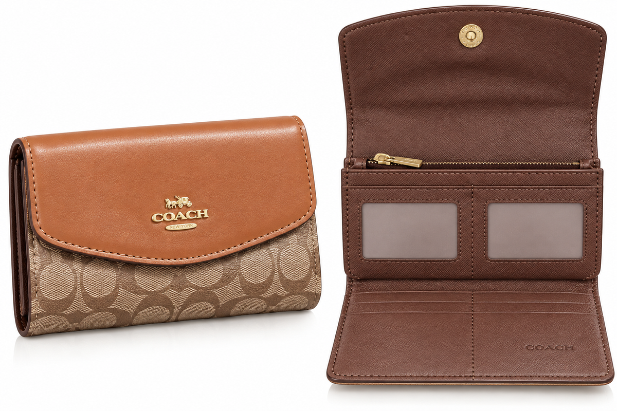 Coach Portmone Camel&Bge 106-5 Camel & Beige Camel & Beige
