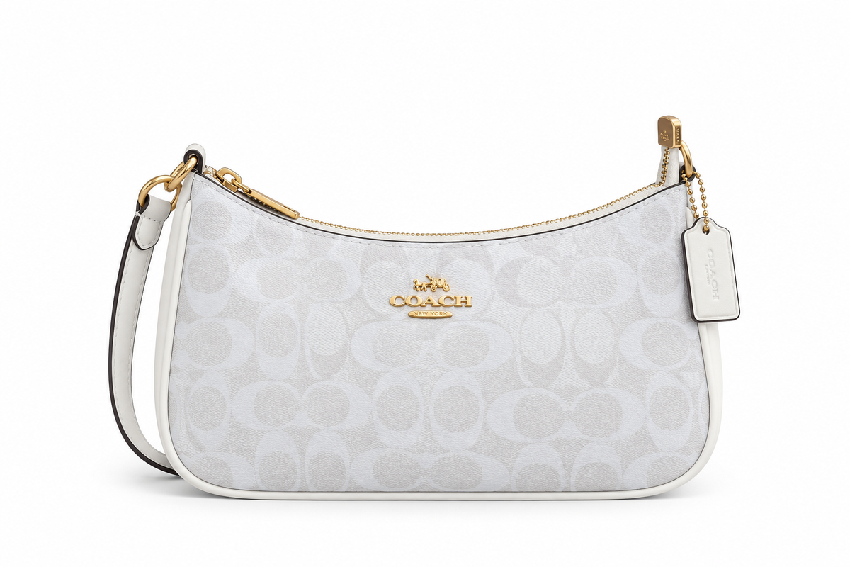 Coach Bag Wht&L.Grey 1013 White & Light Grey Small Bag White & Light Grey