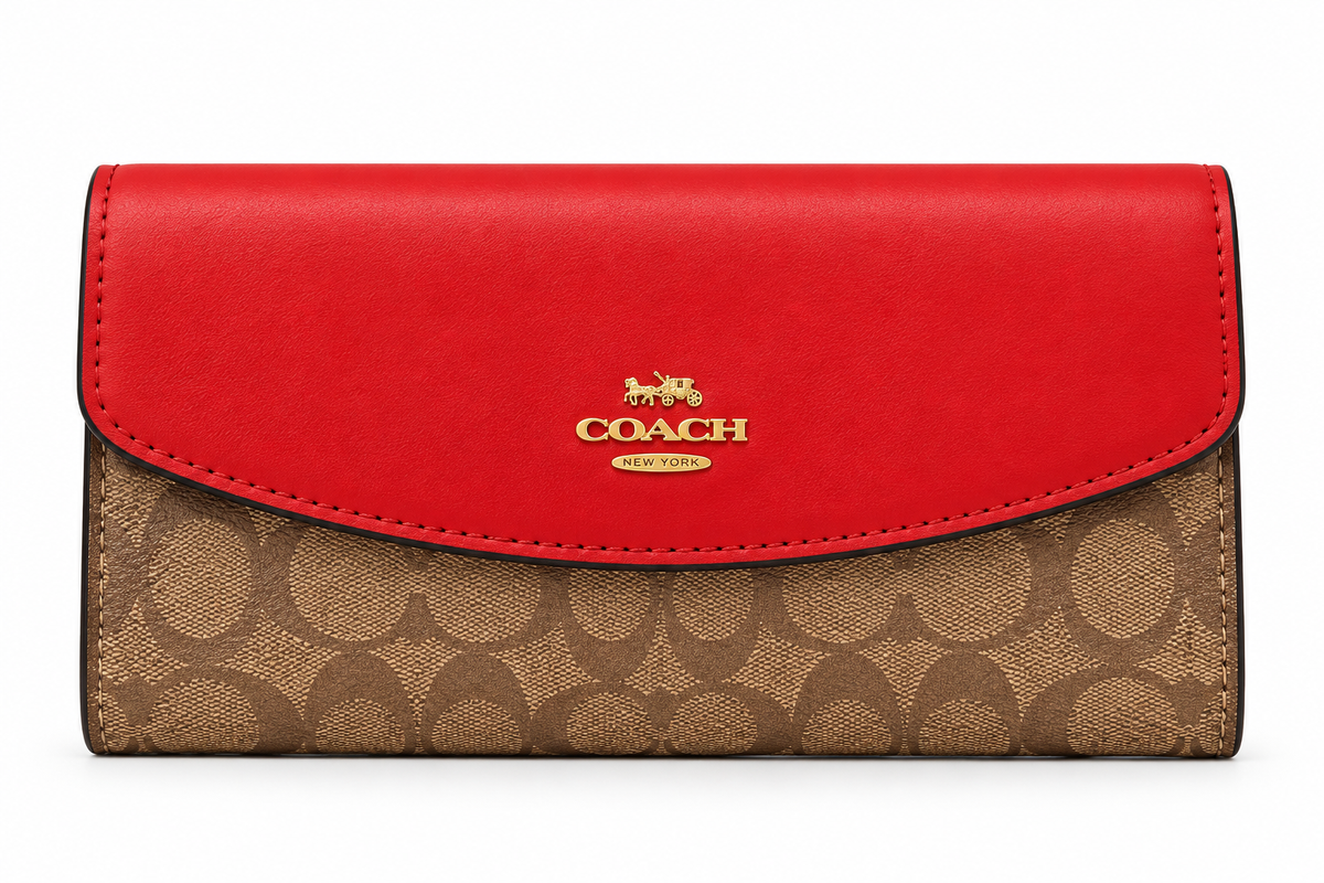 Coach Portmone 106-5 Red & Beige Red & Beige