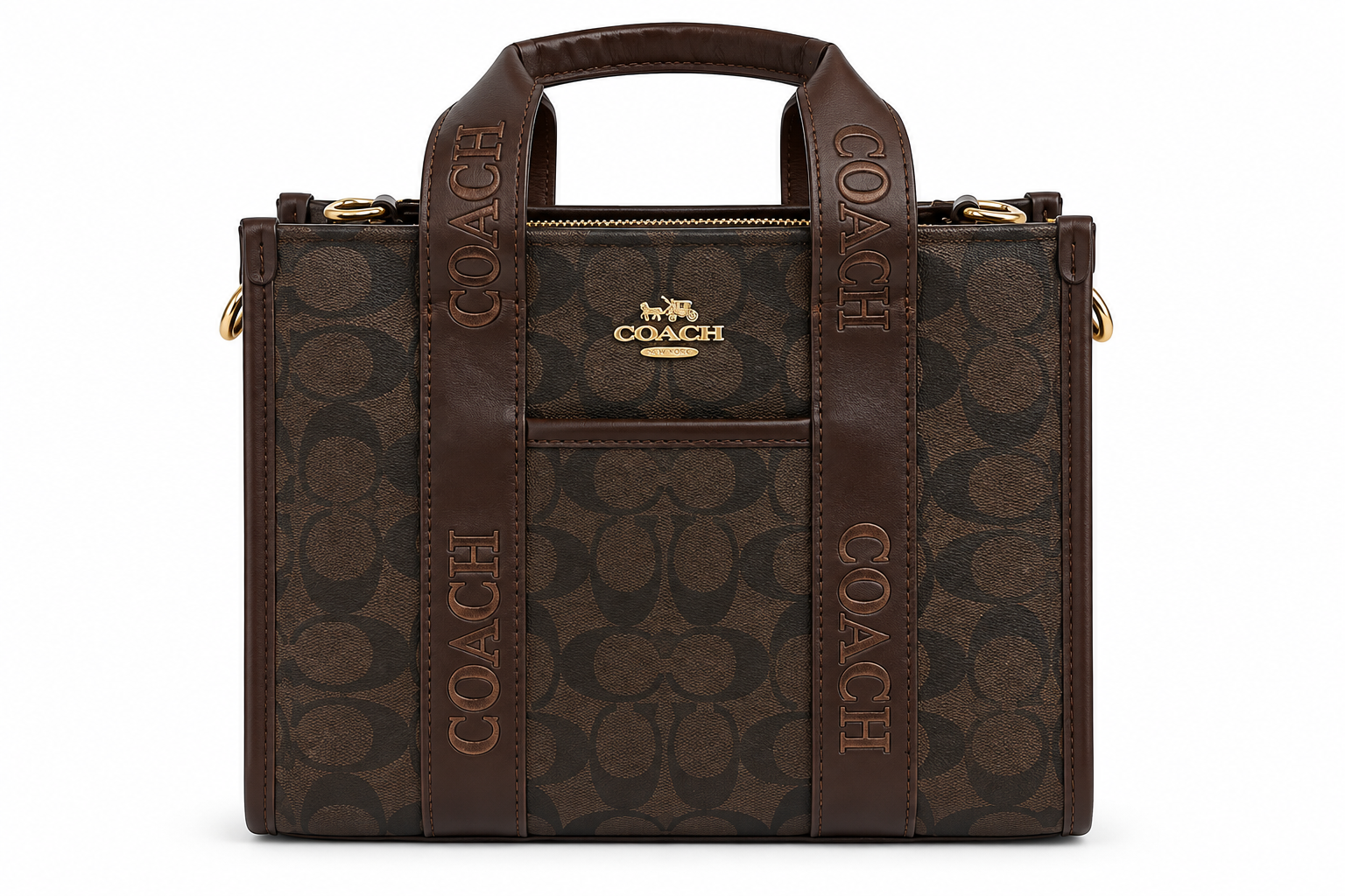 Coach Bag D.Brown 90159 Dark Brown Medium Bag Dark Brown