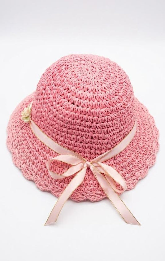 Straw Hat Summer Pink Pink