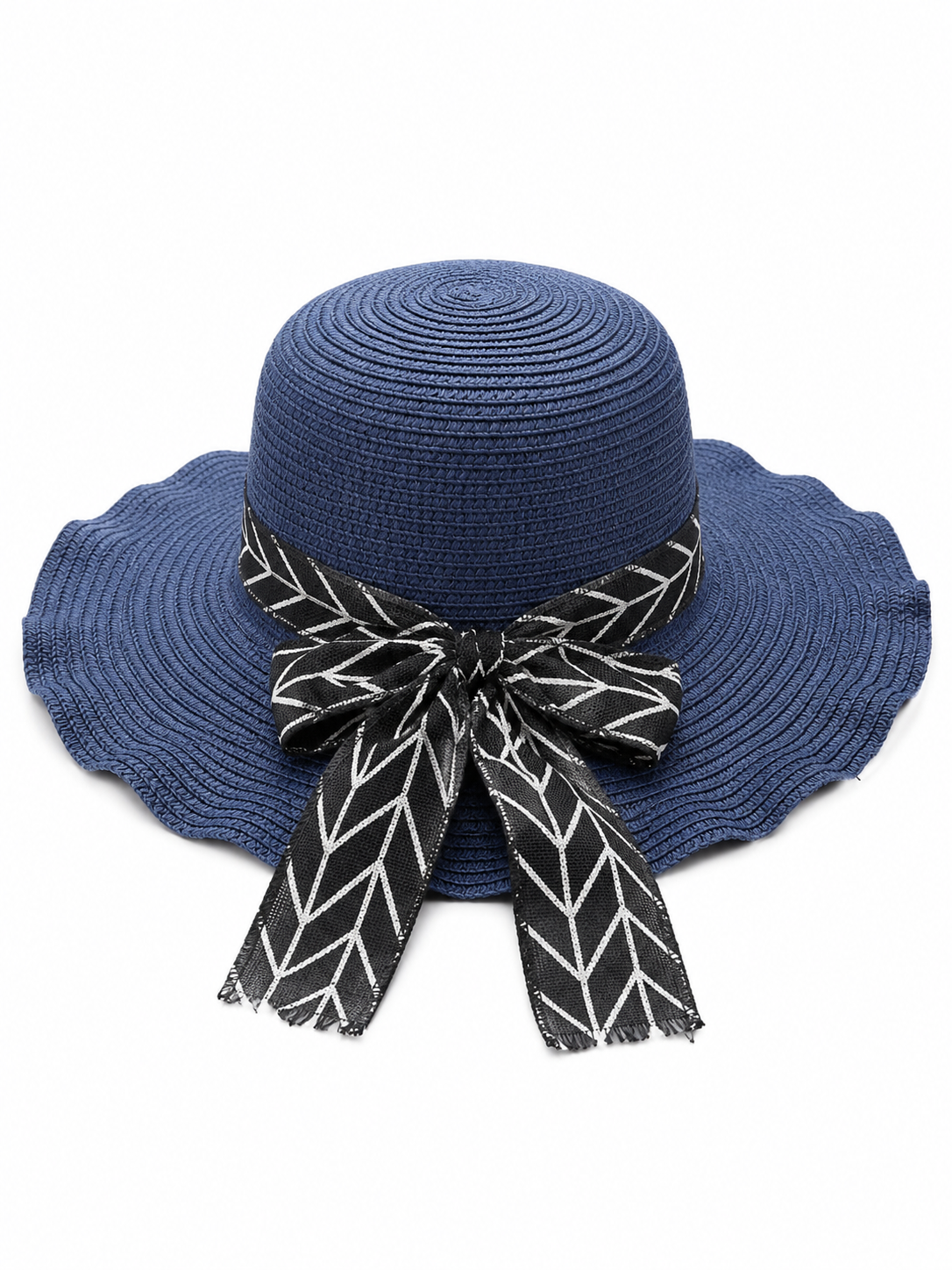 HAT BASIC STRAW CLOCHE HAT NAVY 063 navy