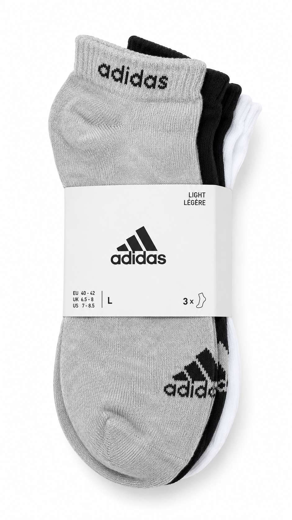 ADIDAS SMALL SOCKS WHT&BGE&BLK 0033 white&beige&black
