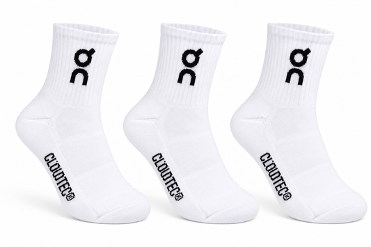 On Cloud Socks Mid White Medium White