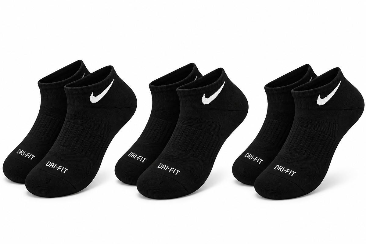 Nike Socks 608 Black Small Black