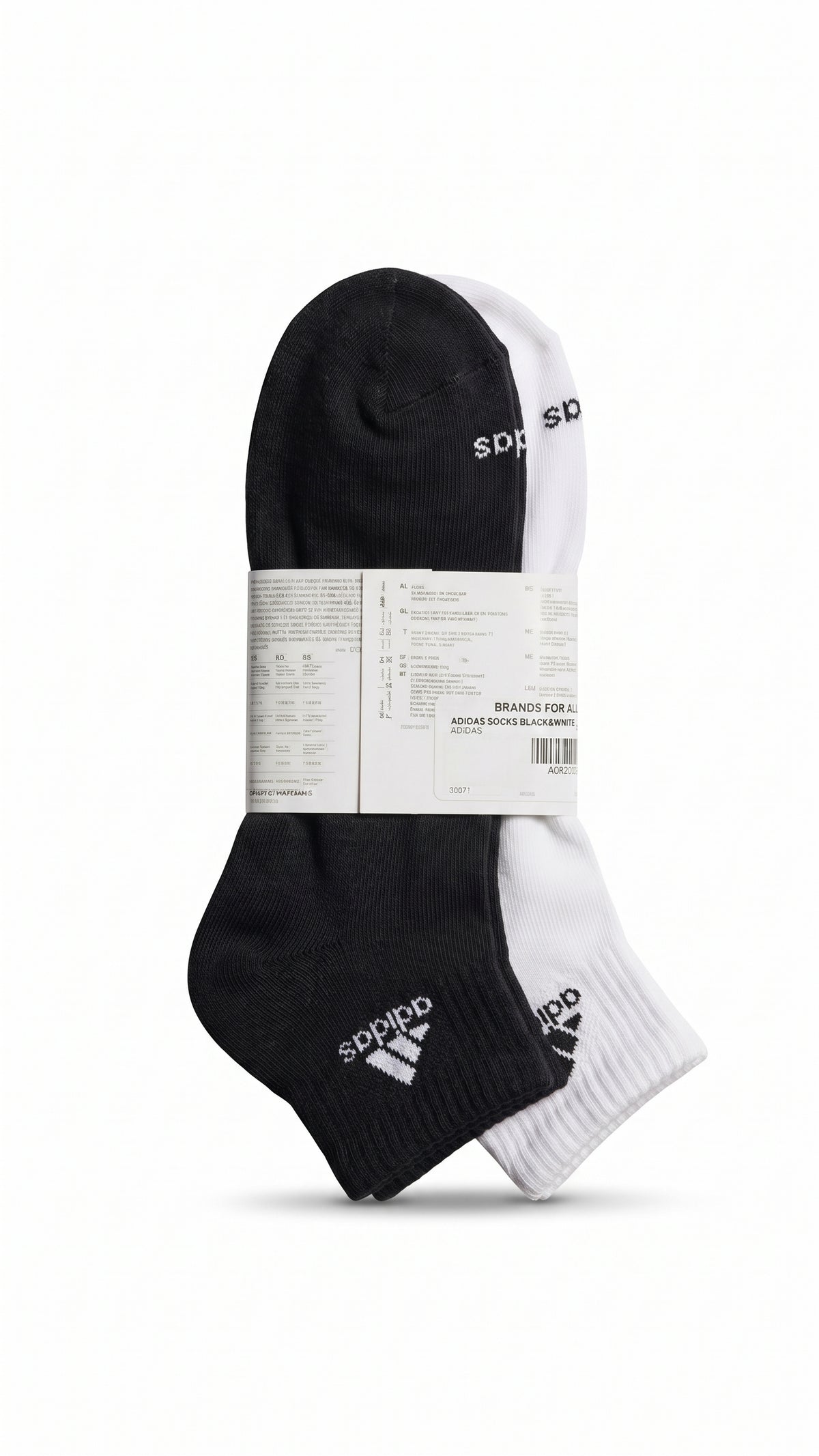 Adidas Socks Black&White 0172 Black & White Medium Black & White