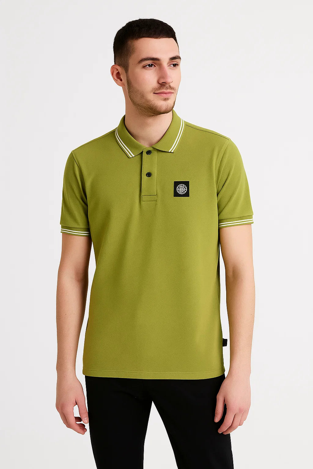 Stone Island stretch-cotton-piqué polo shirt Green / S