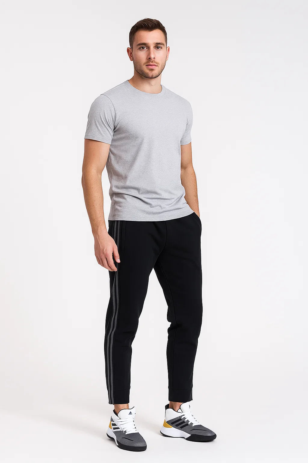 Tennis Basketball Gris-Negro-Blanco adidas Performance OwnTheGame