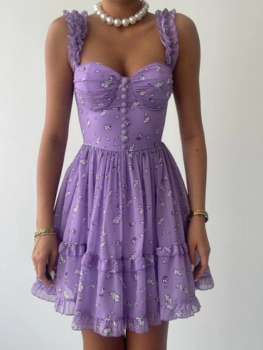 Lena Double Strap Dress ETK Lavender / S